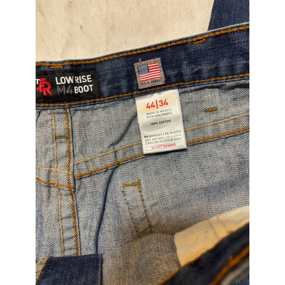 ARIAT Fire Resistant Mens Low Rise Boot Cut Jeans Dark Wash Denim Size‎ 44x25